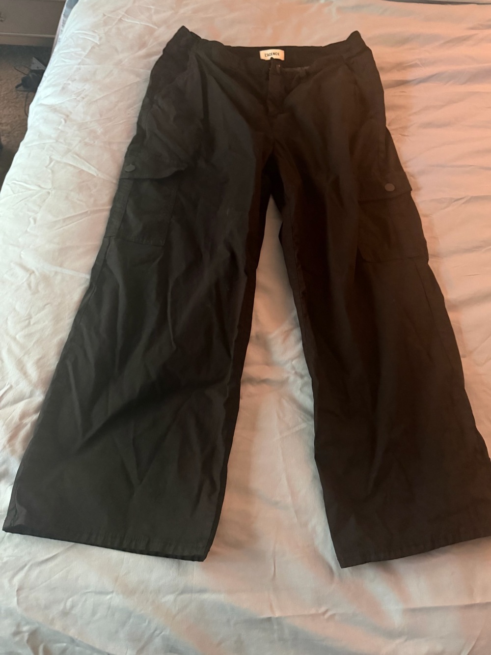 L’AGENCE CHANNING Women's High Rise Trek Black Size 30 Cotton Stretch Trouser
